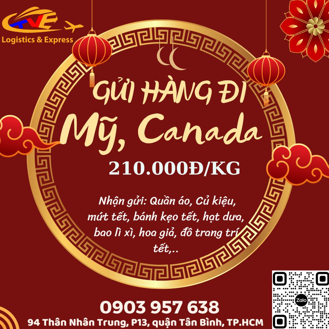 Gửi hàng đi USA, Canada - Tiến Việt Express